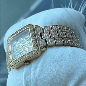 Gold Square Diamond Watch
